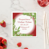 Papierservietten aus hawaiianischem Rotem Hibiskus (Beispiel)