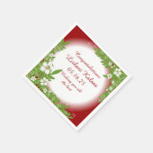 Papierservietten aus hawaiianischem Rotem Hibiskus (Ecke)