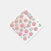 Papierservietten aus rosa Blume (Ecke)