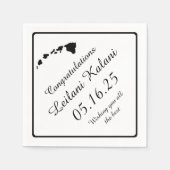 Papierservietten aus schwarzhawaiianischen Abschlü (Vorderseite)