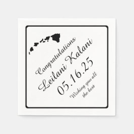 Papierservietten aus schwarzhawaiianischen Abschlü