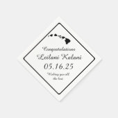 Papierservietten aus schwarzhawaiianischen Abschlü (Ecke)