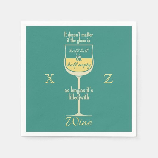 Papierservietten aus Weißwein (Vorderseite)