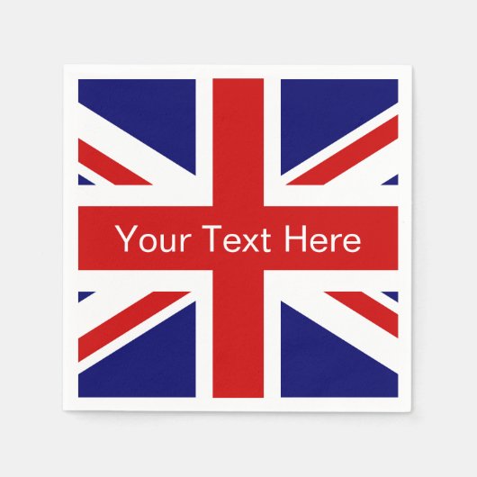 Papierservietten der britischen Flagge | Gewerksch (Vorderseite)