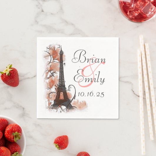 Papierservietten des Pariser Eiffelturms (Beispiel)