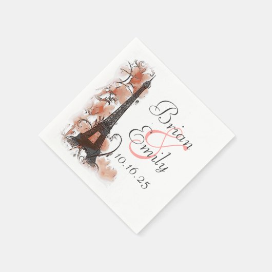 Papierservietten des Pariser Eiffelturms (Ecke)