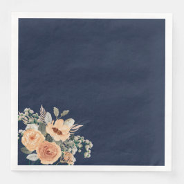 Papierservietten, elegant, blumenblau serviette