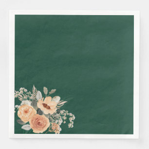 Papierservietten, elegante grüne Blumen Serviette