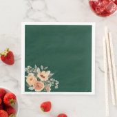 Papierservietten, elegante grüne Blumen Serviette (Beispiel)