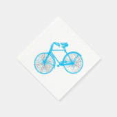 Papierservietten Fahrrad weiß blau (Ecke)