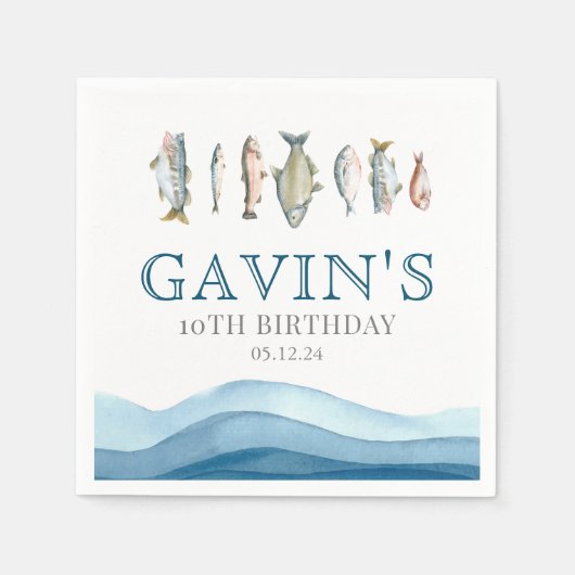 Papierservietten, Fischservietten Serviette (Vorderseite)