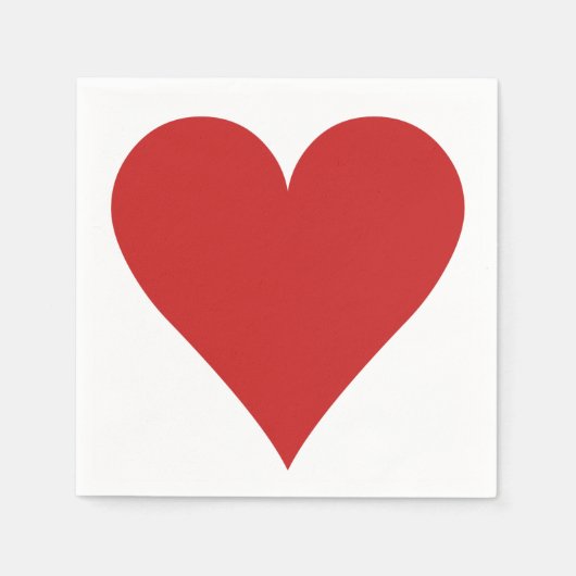 Papierservietten für Kartenspieler - Herz (Vorderseite)
