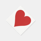 Papierservietten für Kartenspieler - Herz (Ecke)