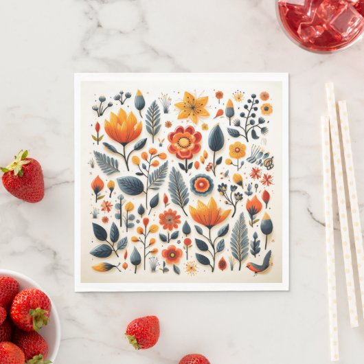Papierservietten für niedliche Blume (Beispiel)