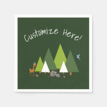 Papierservietten für Waldtiere aus Party