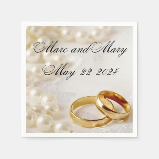 Papierservietten Hochzeit individuell anpassbar (Vorderseite)