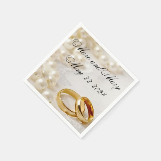 Papierservietten Hochzeit individuell anpassbar (Ecke)