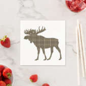 Papierservietten karierter Elch (Beispiel)