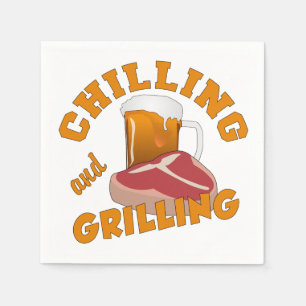 Papierservietten kühlen u. grillend
