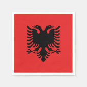 Papierservietten mit albanischer Flagge (Vorderseite)