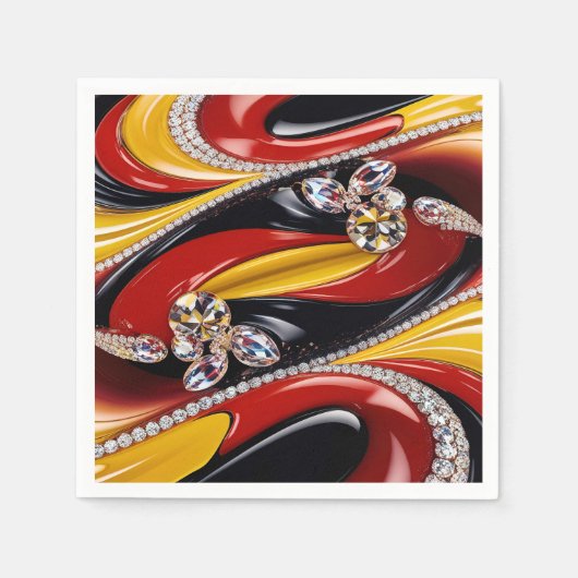 Papierservietten mit belgischem Farbdesign (Vorderseite)