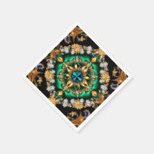 Papierservietten mit brasilianischem Farbdesign (Ecke)