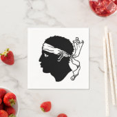 Papierservietten mit der Flagge Korsikas (Beispiel)