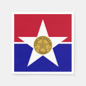 Papierservietten mit der Flagge von Dallas (Vorderseite)