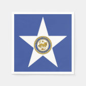 Papierservietten mit der Flagge von Houston (Vorderseite)