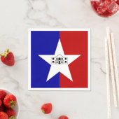 Papierservietten mit der Flagge von San Antonio (Beispiel)