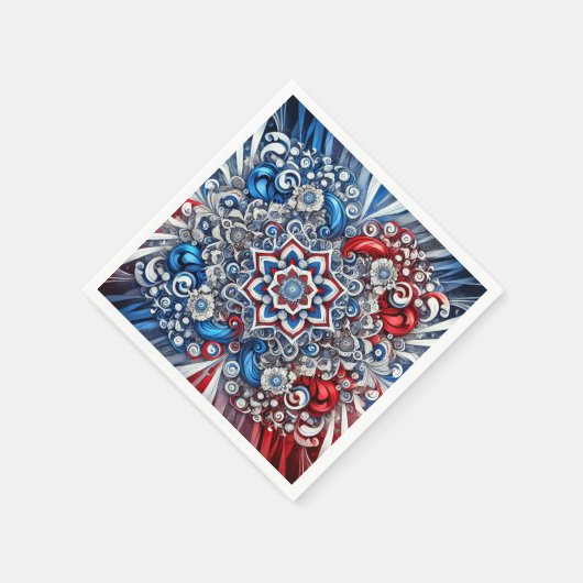 Papierservietten mit französischem Farbdesign (Ecke)