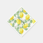 Papierservietten mit individuellem Namen (Ecke)