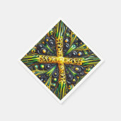 Papierservietten mit jamaikanischem Farbdesign (Ecke)