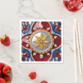 Papierservietten mit kolumbianischer Farbgestaltun (Beispiel)