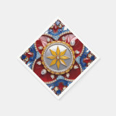 Papierservietten mit kolumbianischer Farbgestaltun (Ecke)