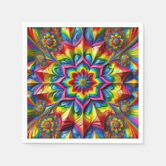 Papierservietten mit LGBTQ-Farbdesign (Vorderseite)