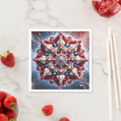 Papierservietten mit norwegischer Farbgestaltung (Beispiel)