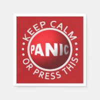 Papierservietten mit Panic Button