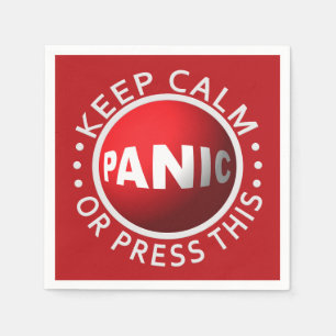Papierservietten mit Panic Button