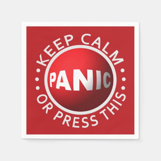 Papierservietten mit Panic Button (Vorderseite)