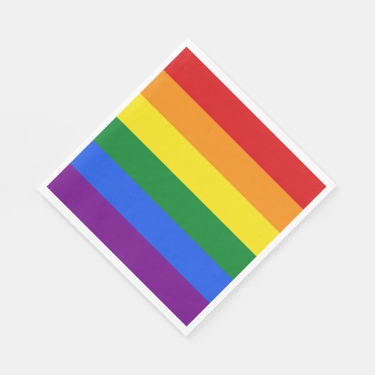 Papierservietten mit Rainbow-Flag (Ecke)