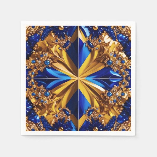 Papierservietten mit schwedischem Farbdesign (Vorderseite)