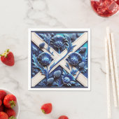 Papierservietten mit Scottish Thistles Design (Beispiel)