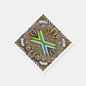 Papierservietten mit südafrikanischem Farbdesign (Ecke)