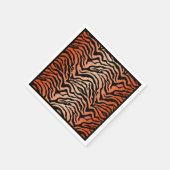 Papierservietten mit Tigerstreifen (Ecke)