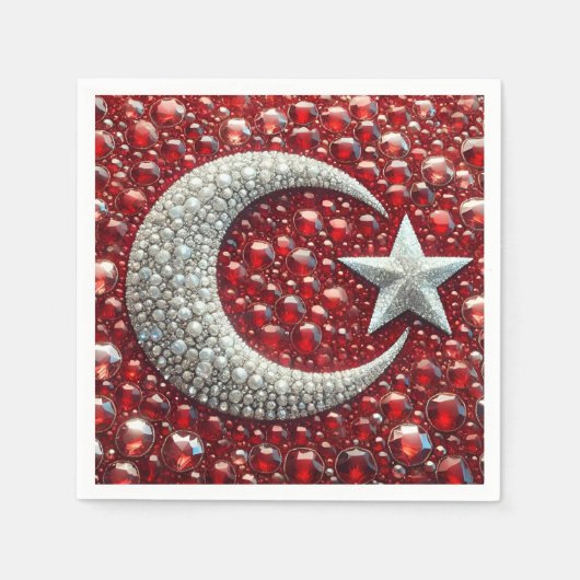 Papierservietten mit türkischer Farbgestaltung (Vorderseite)