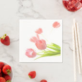 Papierservietten Retro-Pink-Tulpe-Blume (Beispiel)