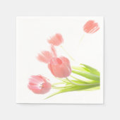 Papierservietten Retro-Pink-Tulpe-Blume (Vorderseite)