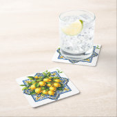 Papierservietten-Set-Limonen Rechteckiger Pappuntersetzer (Vor Ort)