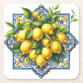Papierservietten-Set-Limonen Rechteckiger Pappuntersetzer (Vorderseite)
